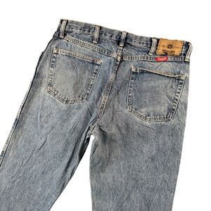 Wrangler Mens Jeans 35x32 Regular Fit Blue Denim Casual Workwear Utility